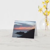 Carte Coucher de soleil à Playa Potrero, Costa Rica (Fleur jaune)