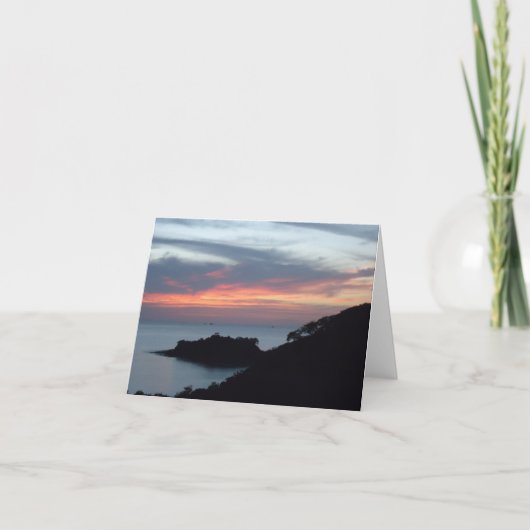 Carte Coucher de soleil à Playa Potrero, Costa Rica (Devant)