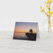 Carte Coucher de soleil à San Clemente (Fleur jaune)