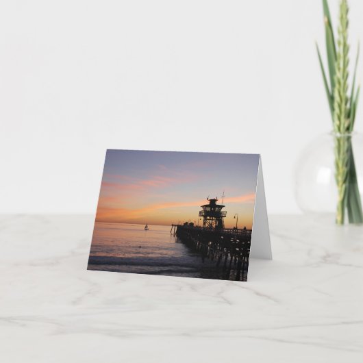 Carte Coucher de soleil à San Clemente (Devant)