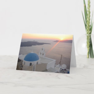 Carte Coucher de soleil à Santorin