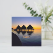 Carte Coucher de soleil à Tahiti (Debout devant)