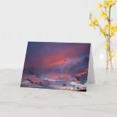 Carte Coucher de soleil au-dessus d'or (Fleur jaune)