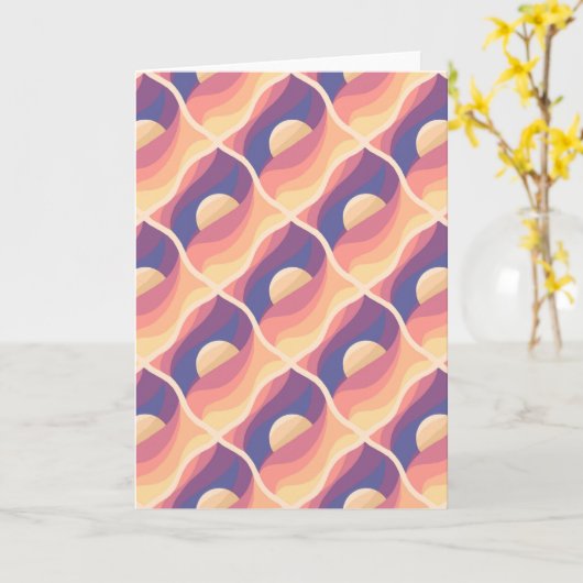 Carte Coucher de soleil bohème (Fleur jaune)