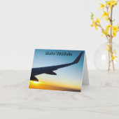 Carte coucher de soleil bon voyage (Fleur jaune)