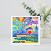 Carte coucher de soleil - Bonne fête Maman (Debout devant)