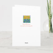 Carte Coucher de soleil Couleur de soleil Fleurs de sole (Dos)