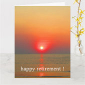 Carte coucher de soleil d'adieu (Fleur jaune)