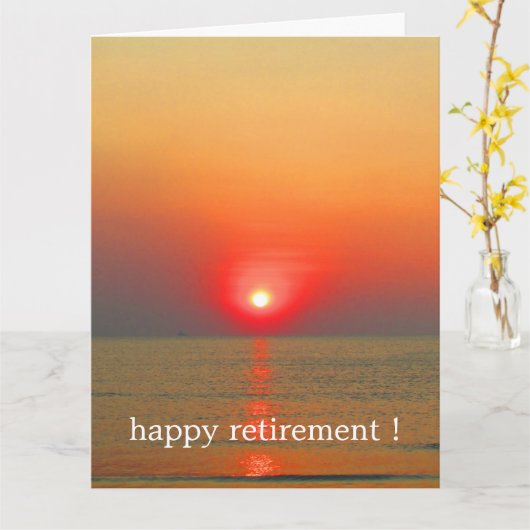 Carte coucher de soleil d'adieu (Fleur jaune)