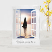 Carte Coucher de soleil dans la fenêtre Sympathie (Fleur jaune)