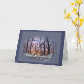 Carte Coucher de soleil dans les bois (Fleur jaune)