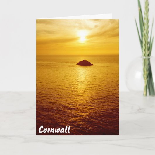 Carte coucher de soleil de Cornwall (Devant)