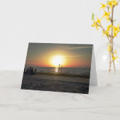 Carte Coucher de soleil de famille (Fleur jaune)