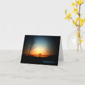 Carte Coucher de soleil de Floride avec croix (Fleur jaune)