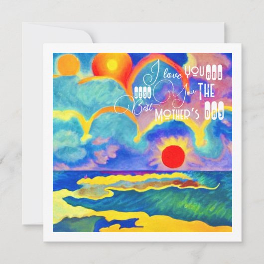 Carte Coucher de soleil de la fête des Mères (Devant)