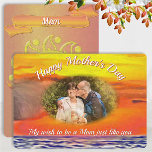 Carte Coucher de soleil de la fête des mères 2443