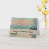 Carte Coucher de soleil de Monet sur la Seine Impression (Fleur jaune)