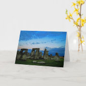 Carte Coucher de soleil de Stonehenge (Fleur jaune)