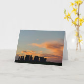 Carte Coucher de soleil de Stonehenge (Fleur jaune)