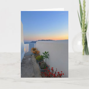 Carte Coucher de soleil des Plantes de rue de Santorin G