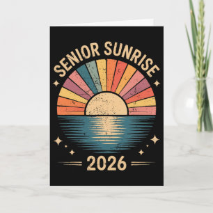 Carte Coucher de soleil des seniors vintage 2026 des sen