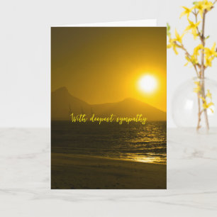 Carte Coucher de soleil doré Plage Océan Mer