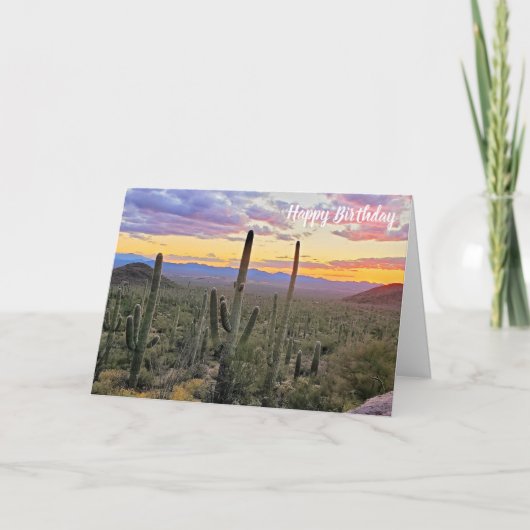 Carte Coucher de soleil du parc national du Saguaro (Devant)