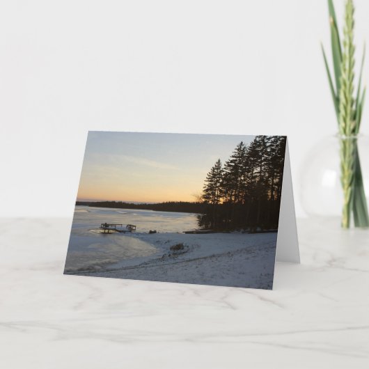 Carte Coucher de soleil en hiver (Devant)