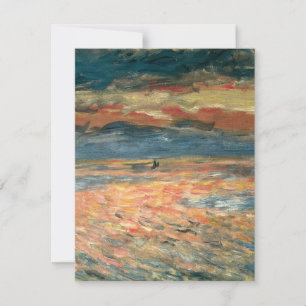 Carte Coucher de soleil en mer par Pierre Renoir, Art Vi
