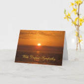 Carte Coucher de soleil en or (Fleur jaune)