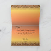 Carte Coucher de soleil et fleurs de la fête des mères 2 (Intérieur)