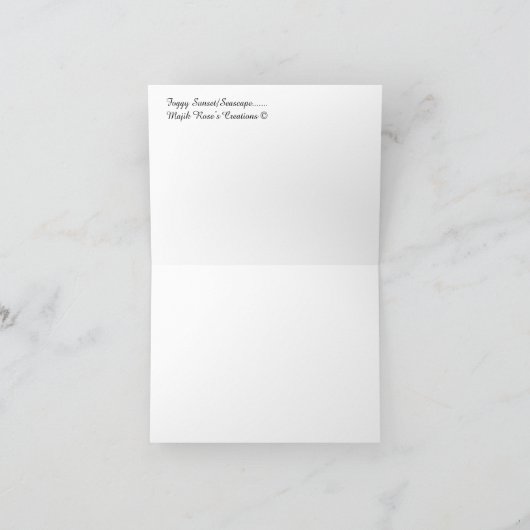 Carte Coucher de soleil et paysage marin...... (Intérieur)