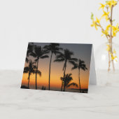Carte Coucher de soleil hawaïen (Fleur jaune)