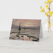 Carte Coucher de soleil hivernal (Fleur jaune)