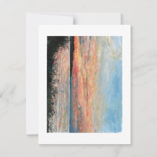 Carte Coucher De Soleil Le Long De La Plage (Devant)