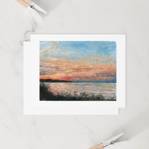 Carte Coucher de soleil le long de la plage