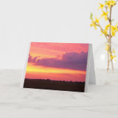 Carte Coucher de soleil magnifique    (Fleur jaune)