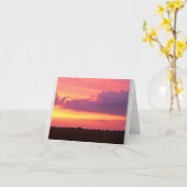 Carte Coucher de soleil magnifique (Fleur jaune)