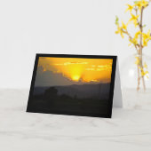 Carte Coucher de soleil méditerranéen (Fleur jaune)