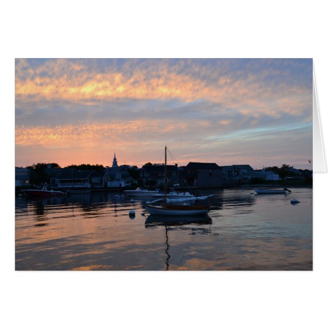 Carte coucher de soleil Nantucket (Devant horizontal)
