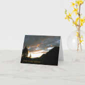 Carte Coucher de soleil nuageux doré.... (Fleur jaune)