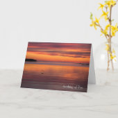 Carte Coucher de soleil par la mer CC0156 Sympathie (Fleur jaune)
