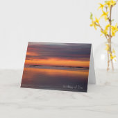 Carte Coucher de soleil par la mer CC0158 Sympathy (Fleur jaune)
