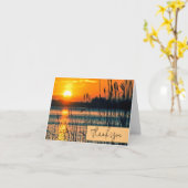 Carte Coucher de soleil personnalisable (Fleur jaune)