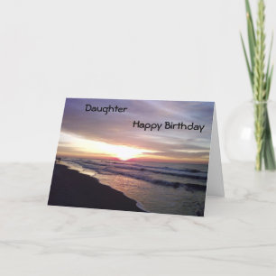 CARTE COUCHER DE SOLEIL POUR L'ANNIVERSAIRE DE LA FILLE
