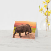 Carte Coucher de soleil Rhino (Fleur jaune)