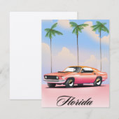 Carte Coucher de soleil rose Floride (Devant / Derrière)