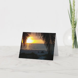 Carte Coucher de soleil spectaculaire à l'île au trésor
