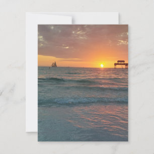 Carte Coucher de soleil sur Clearwater Beach Magnet