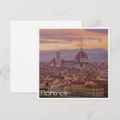 Carte Coucher de soleil sur Florence, Italie (Devant / Derrière)